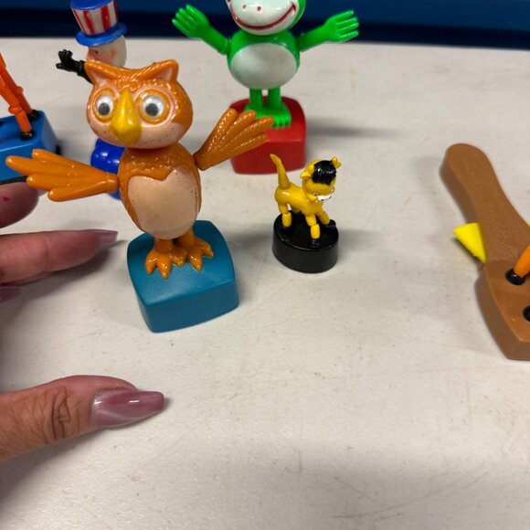 Vintage Push Puppet Toy Collection Set Of 7 Characters - Picture 6 of 9
